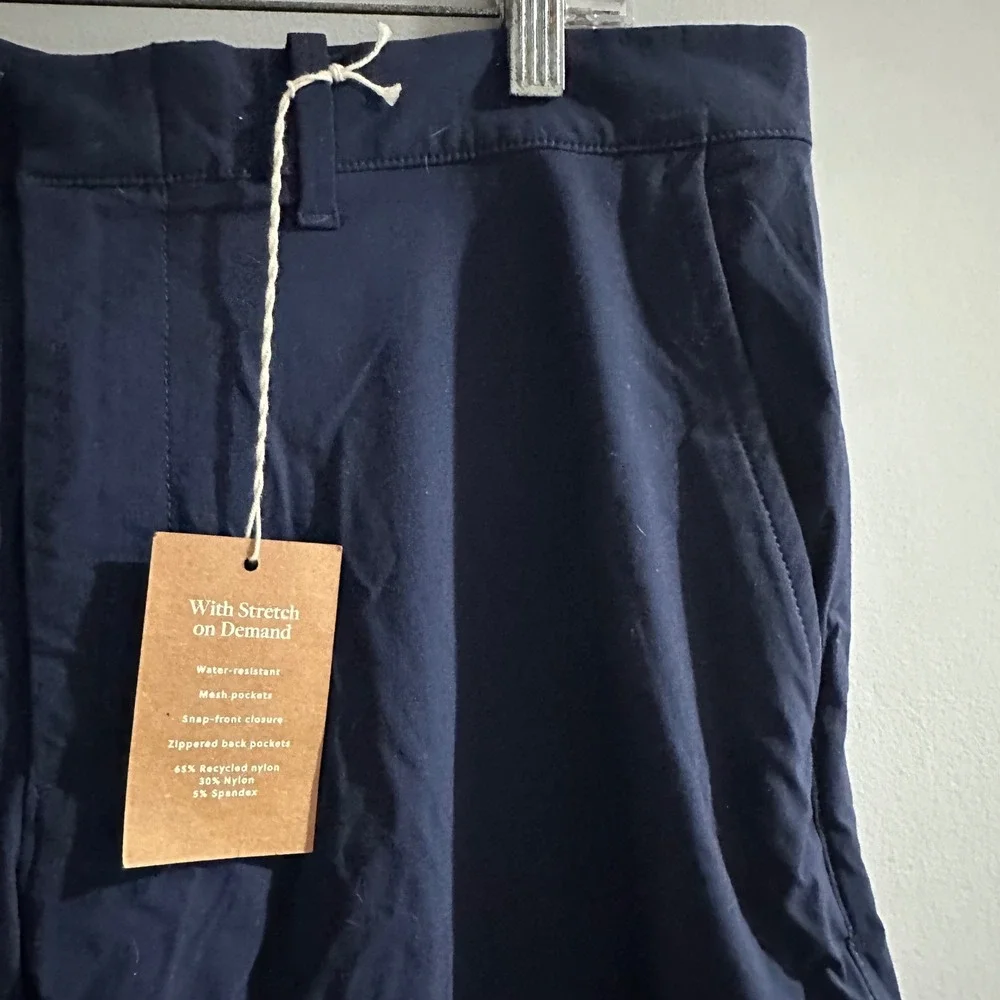 NWT J. Crew 484 Slim Stretch Chinos Blue Mens Sz 36x32 Water Resistant Tech Pant